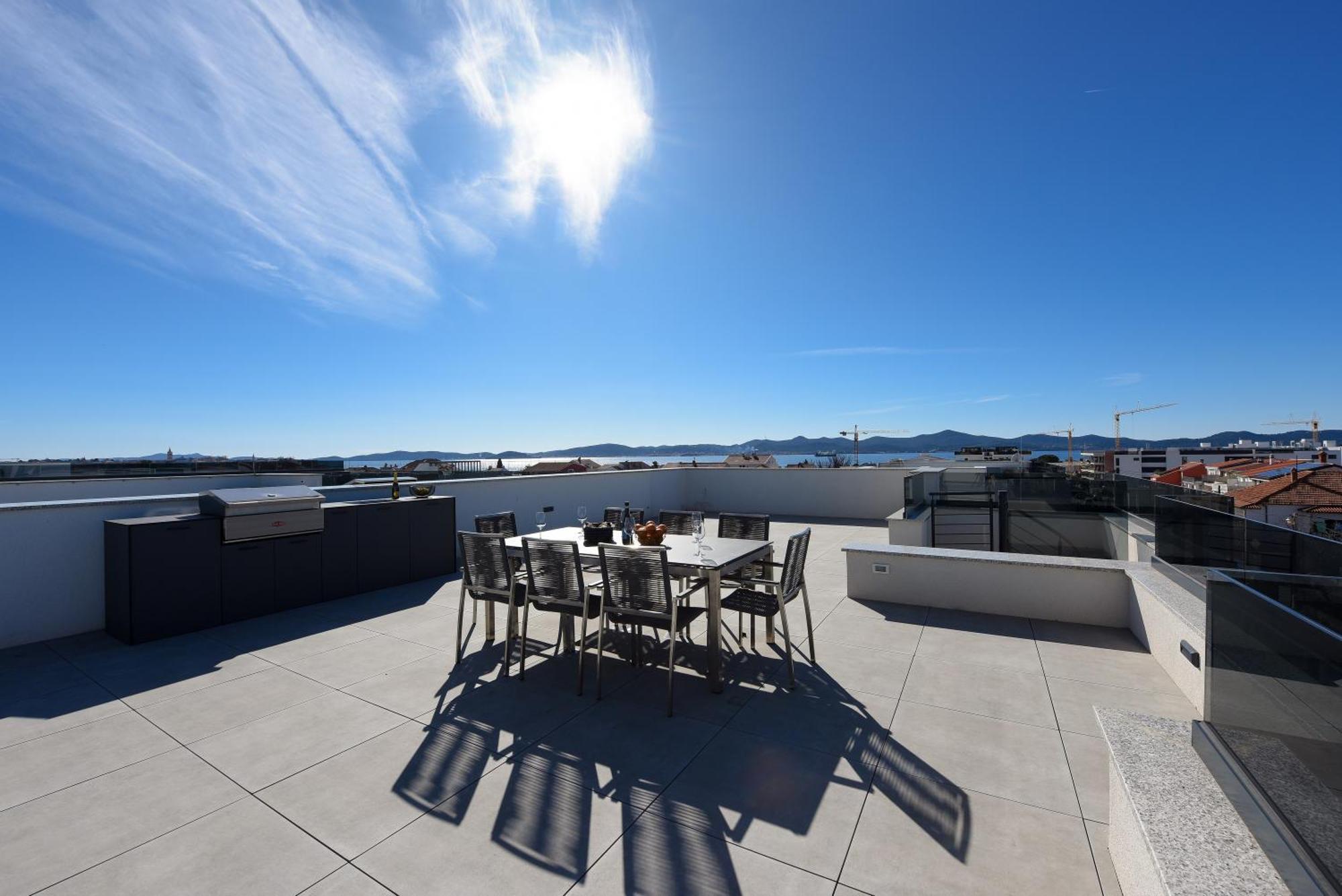 Fux Penthouse Whirlpool Meerblick Zára Kültér fotó